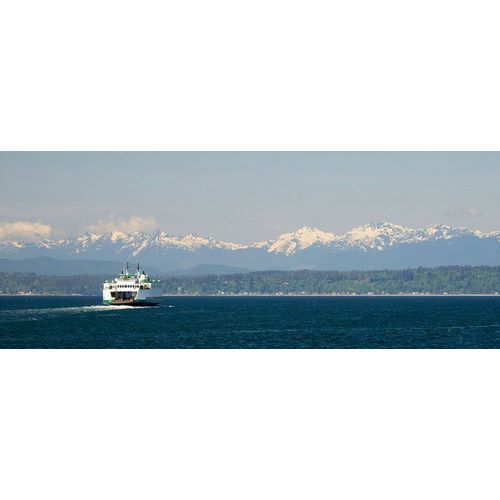 Wild, Jamie and Judy 아티스트의 Washington State-Seattle-Washington State Ferry on Elliott Bay-Olympic Mountains in background작품입니다.